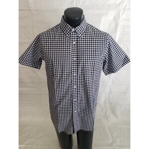 HPI Men's Flannel; Black & White Button Up Short Sleeve - M?